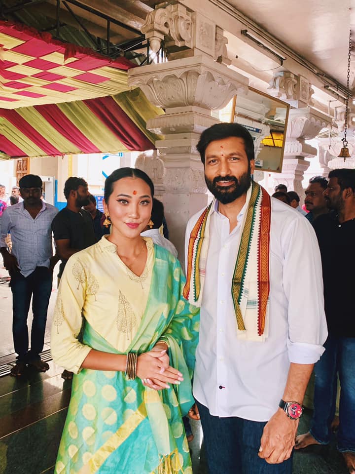 तेलुगू सुपरस्टार गोपीचन्दसँग अभिनेत्री परमिता पहिलो पटक तेलुगू फिल्ममा अभिनय गर्दै